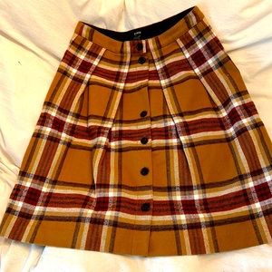 JCrew Plaid Skirt, Size 2